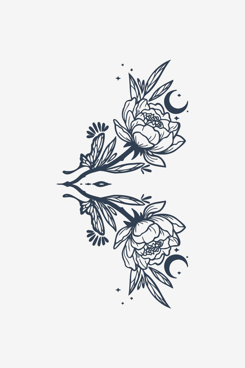 Цветя и луна